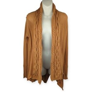 TINY Brand Anthropologie Sandia Peak Knit Cardigan Sweater Thin Knit Orange M